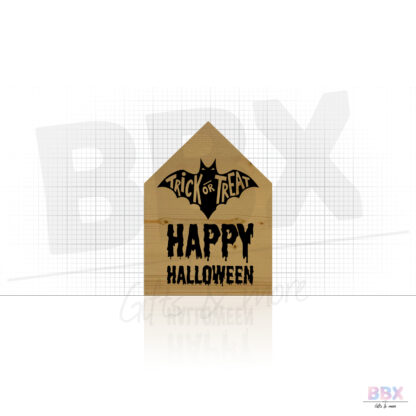 Halloween huisje groot 'Happy Halloween' (Zwart) door BBX Gifts & More