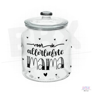Snoeppot 'Voor de allerliefste Mama' (Zwart) door BBX Gifts & More