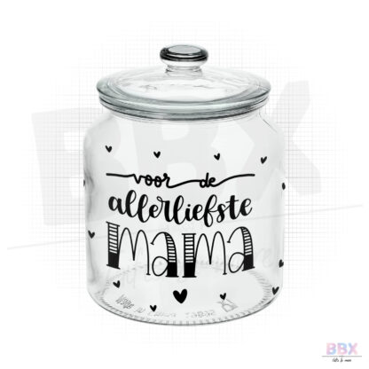 Snoeppot 'Voor de allerliefste Mama' (Zwart) door BBX Gifts & More