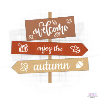 Wegwijzer 'Welcome Enjoy the Autumn' (Kleur) door BBX Gifts & More