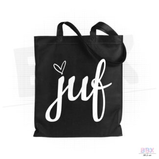 Shopper Tas 'Juf' (Zwart) door BBX Gifts & More