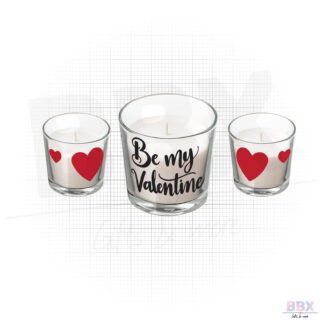 Geurkaarsen 'Be my Valentine' (Wit) door BBX Gifts & More