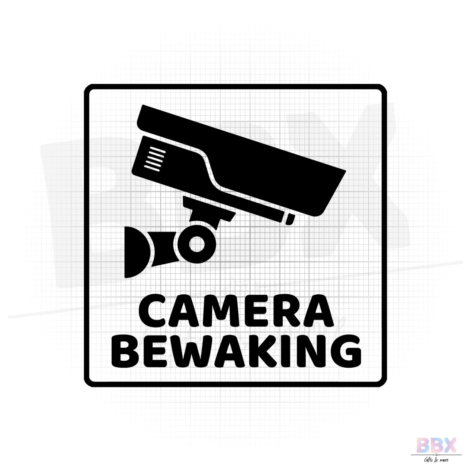 Huissticker 'Camera bewaking 4' – BBX Gifts & More