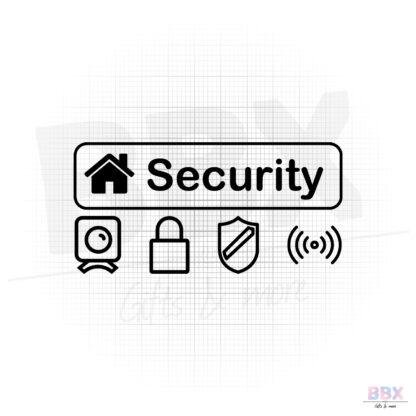 Huissticker 'Home Security' (Zwart) door BBX Gifts & More