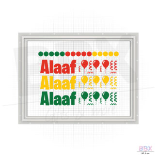 Raamsticker 'Alaaf, Confetti, Ballonnen en Serpentines' (3 kleuren) door BBX Gifts & More