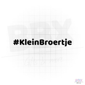 Strijkapplicatie '#KleinBroertje' (Zwart) door BBX Gifts & More
