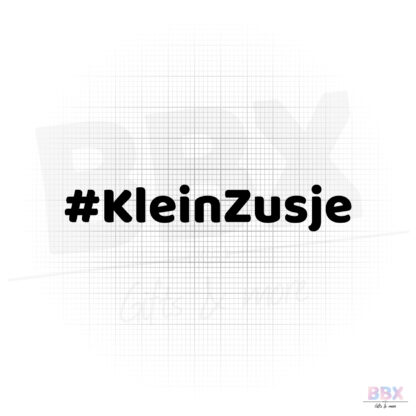 Strijkapplicatie '#KleinZusje' (Zwart) door BBX Gifts & More