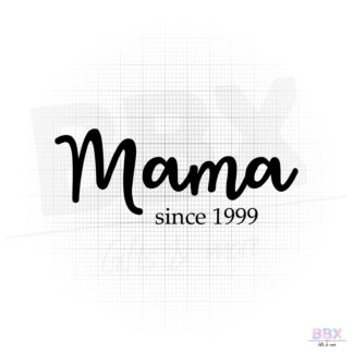 Strijkapplicatie 'Mama since jaartal' (Zwart) door BBX Gifts & More