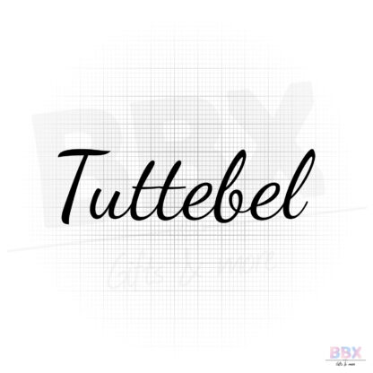 Strijkapplicatie 'Tuttebel' (Zwart) door BBX Gifts & More