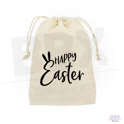 Zakje 'Happy Easter 2' (Zwart) door BBX Gifts & More