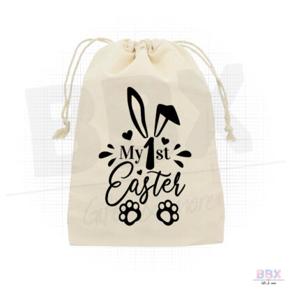 Zakje 'My First Easter' (Zwart) door BBX Gifts & More