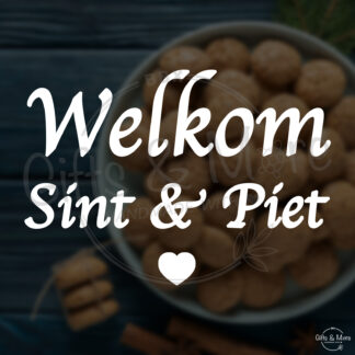 Raamsticker 'Welkom Sint & Piet 1' (Wit) door BBX Gifts & More