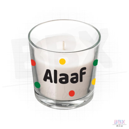 Geurkaars 'Alaaf met confetti' (Zwart) door BBX Gifts & More