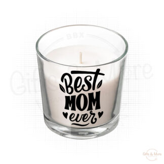 Geurkaars 'Best Mom Ever' (Zwart) door BBX Gifts & More