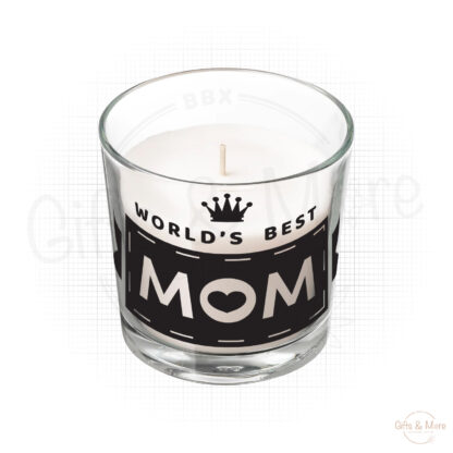 Geurkaars "World's Best Mom" (Zwart) door BBX Gifts & More
