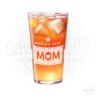 Longdrink Glas "World's Best Mom" (Gegraveerd) door BBX Gifts & More