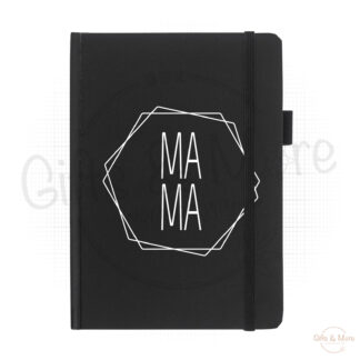 Notitieboekje 'Mama met Hexagons' (Zwart) door BBX Gifts & More