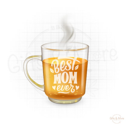 Thee Glas 'Best Mom Ever' (Gegraveerd) door BBX Gifts & More