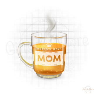 Thee Glas "World's Best Mom" (Gegraveerd) door BBX Gifts & More