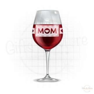Wijn Glas "World's Best Mom" (Gegraveerd) door BBX Gifts & More